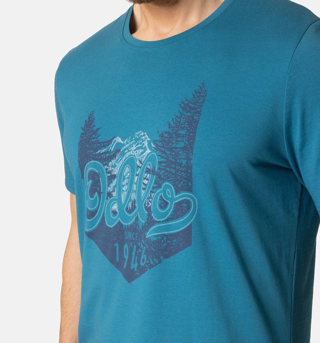 Camiseta de manga corta Odlo Nikko Logo Azul 3/3