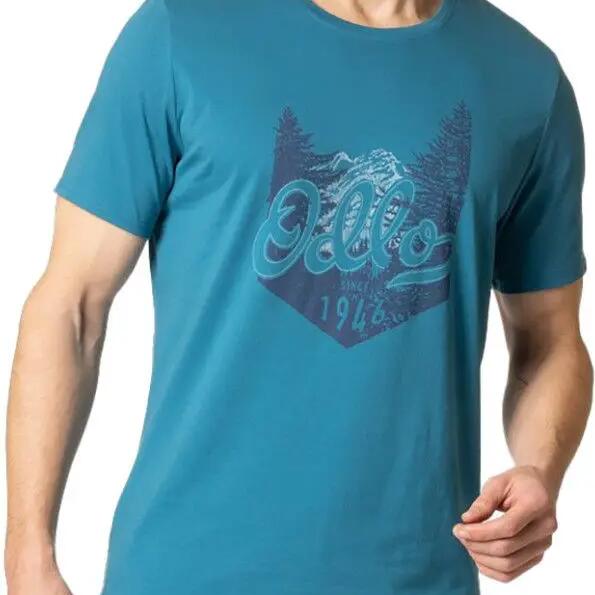 Odlo Nikko Logo Short Sleeve Jersey Blue
