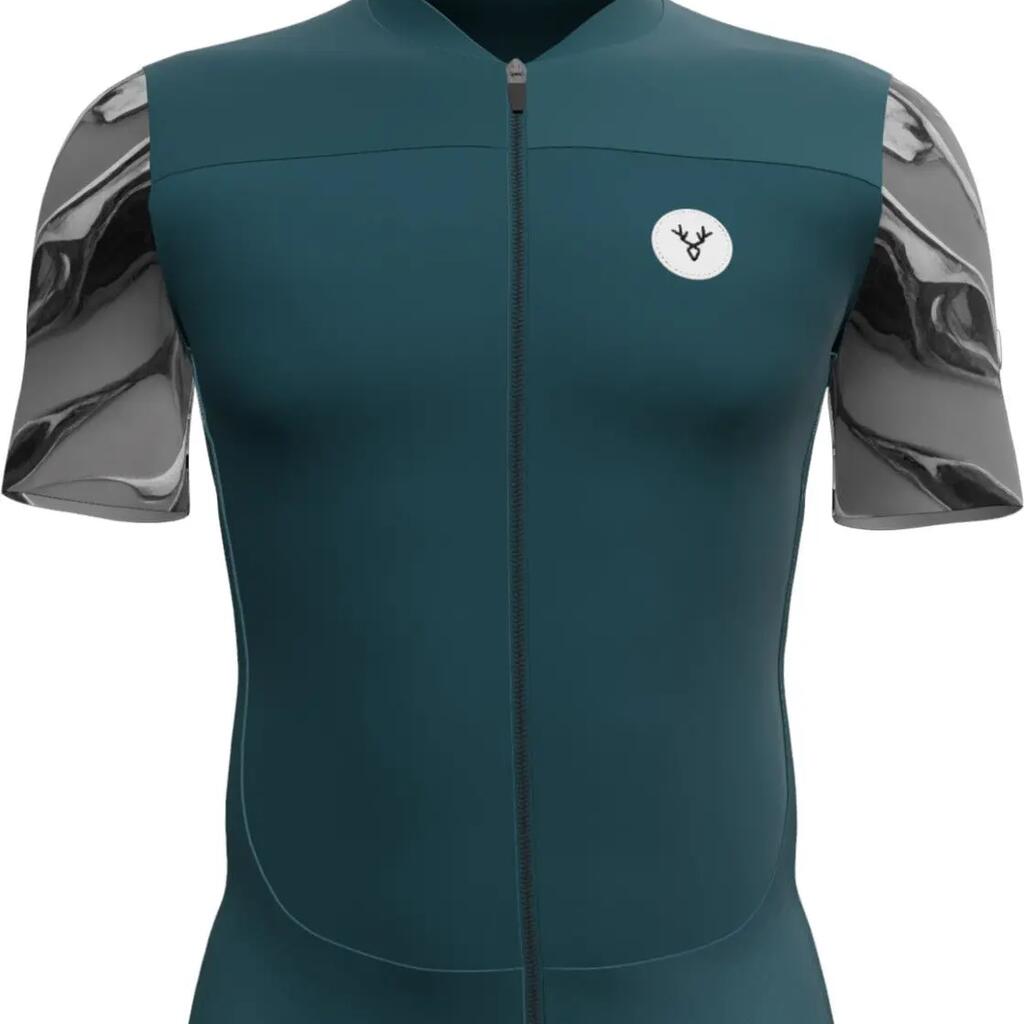 LeBram Ventoux Pétrole Short Sleeves Jersey Pelforth Blue