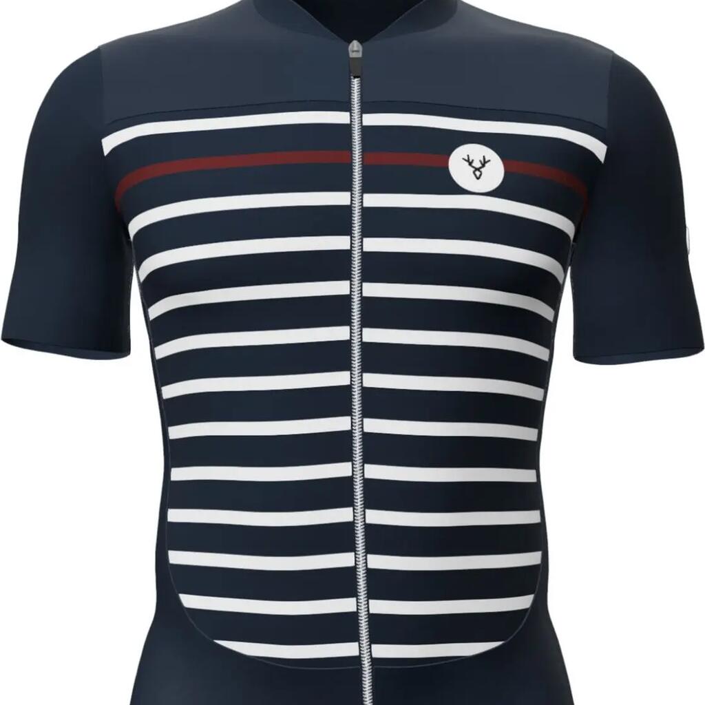 LeBram Ventoux Marinière Limited Edition Short Sleeves Jersey Blue White Bordeau