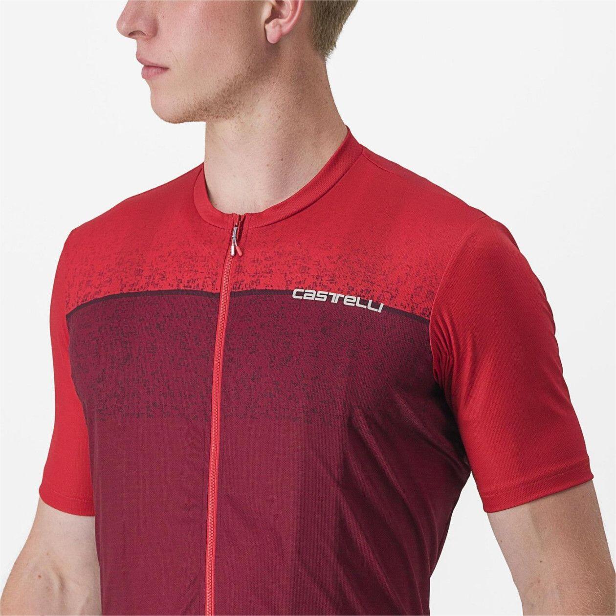 Castelli Unlimited Entrata Short-Sleeve Jersey Red/Bordeaux 3/5