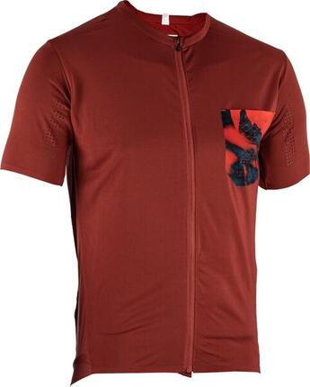 Maillot Manches Courtes Leatt MTB Trail 3.0 Lava Rouge