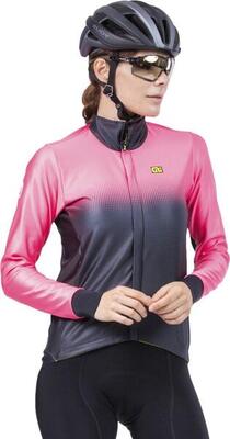 Alé gradient women's long sleeve jacket fluorescent pink/black