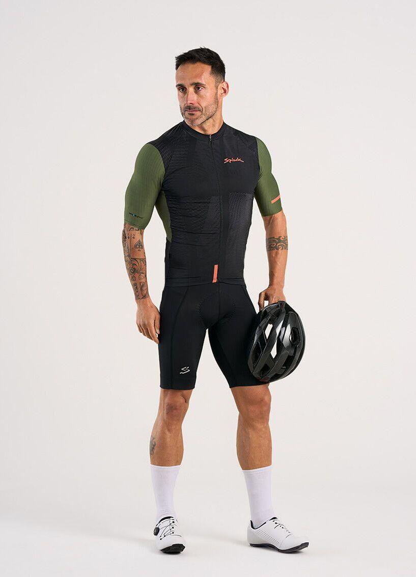 Maillot de manga corta Spiuk Searchers Negro/Verde 3/5