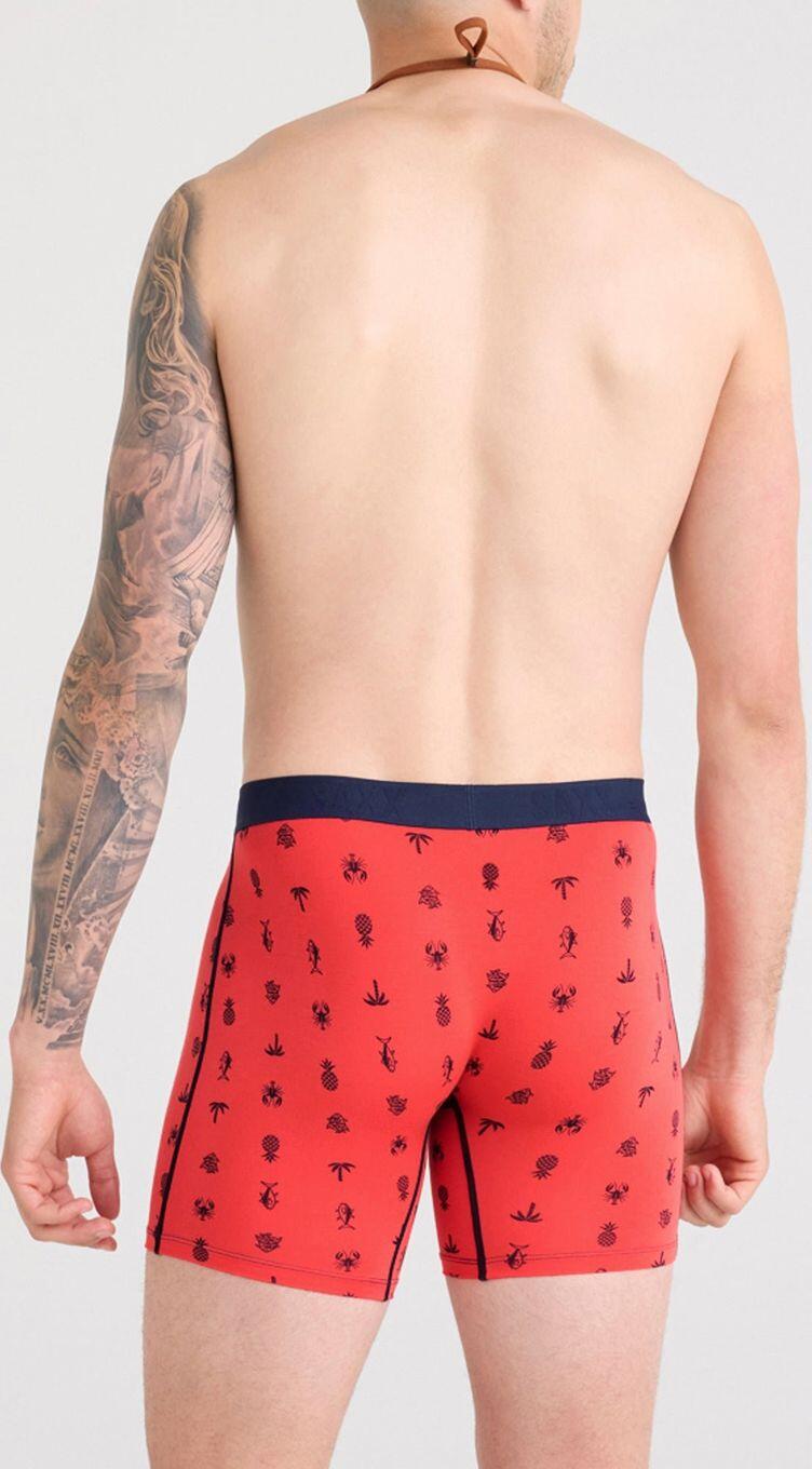 Boxer Saxx Vibe Xtra Fly Summer Catch Rojo Hombre 2/4