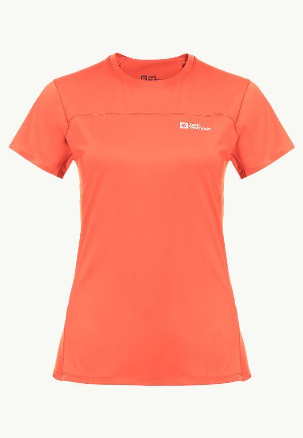 Jack Wolfskin Prelight Chill Orange Technisch T-shirt voor dames 3/3