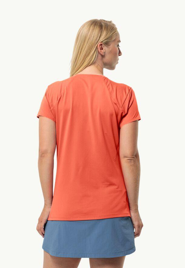 Jack Wolfskin Prelight Chill Orange Technisch T-shirt voor dames 2/3