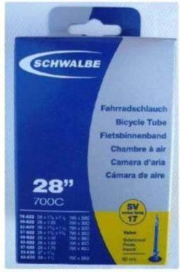 CHAMBRE A AIR VELO 700 x 28-45 SCHWALBE VALVE PRESTA 60mm TOUT ALU (SV17VL) 2/7