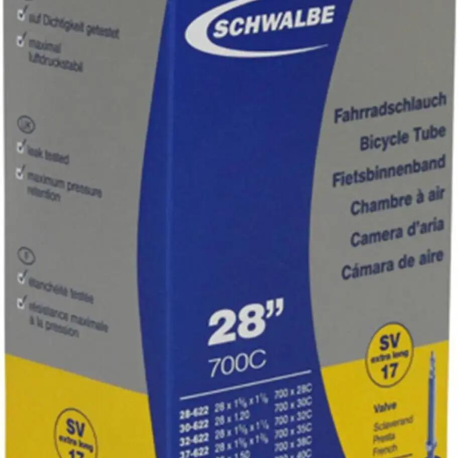 CHAMBRE A AIR VELO 700 x 28-45 SCHWALBE VALVE PRESTA 60mm TOUT ALU (SV17VL)