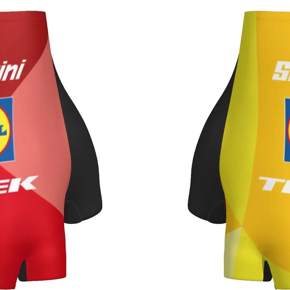 Santini Team Lidl-Trek 2026 Yellow Short Gloves