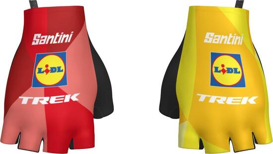 Guanti corti Santini Team Lidl-Trek 2026 Giallo