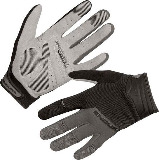 Ein Paar lange Handschuhe Damen Endura Hummvee Plus II Schwarz