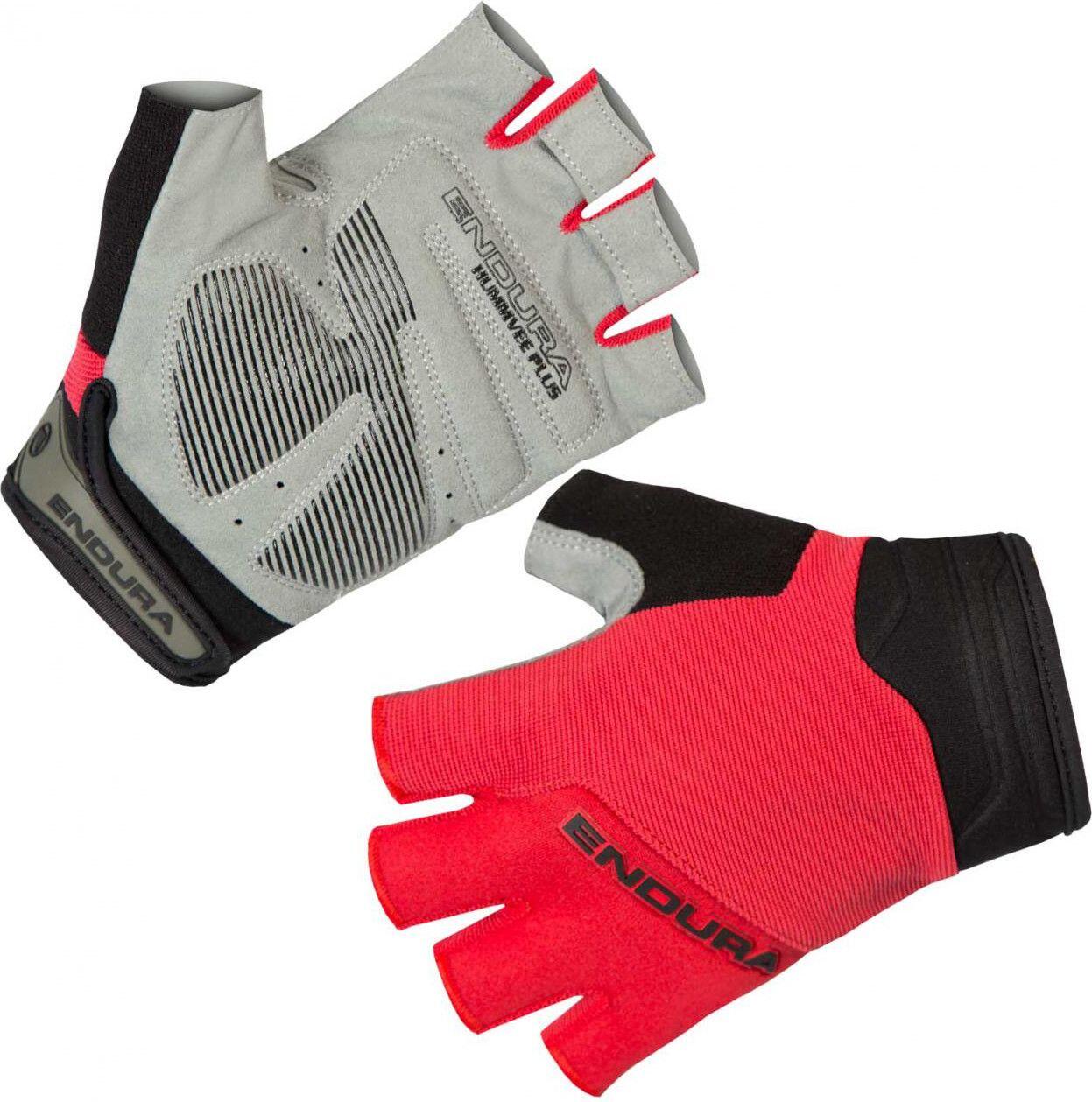 Endura Hummvee Plus Mitt II Flame Red - rękawiczki rowerowe krótkie