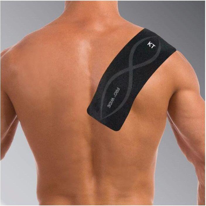 KT TAPE Cinta precortada en rollo PRO Wide Black 10 cintas 3/5