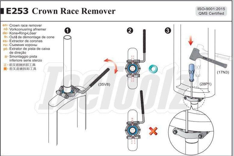 IceToolZ Steering Cone Remover E253 4/5