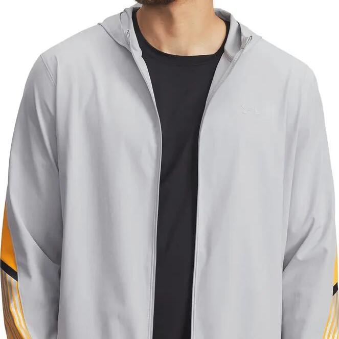 Under Armour Velociti Storm Hooded Jacket Grey/Orange Men