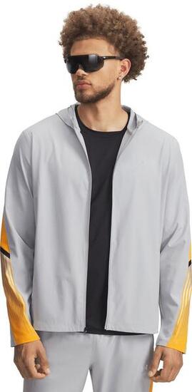 Giacca con cappuccio Under Armour Velociti Storm Grigio/Arancione Uomo
