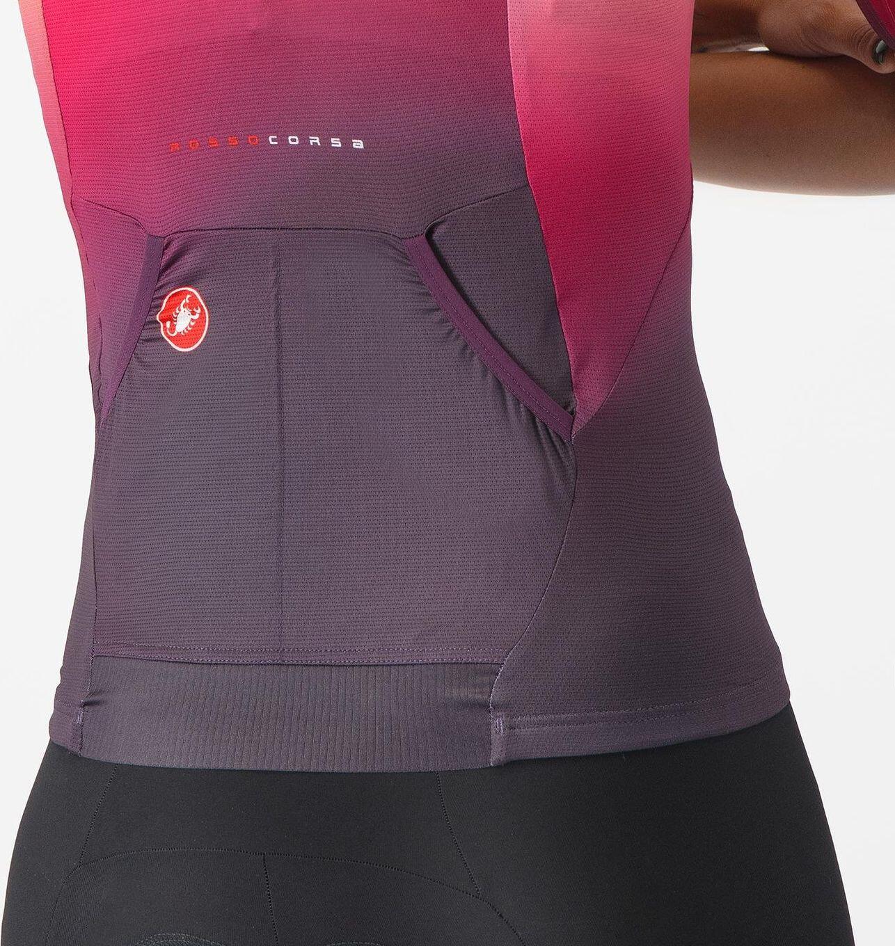 Camiseta de competición Castelli Free Speed 3 para mujer Azul Naranja 2/4