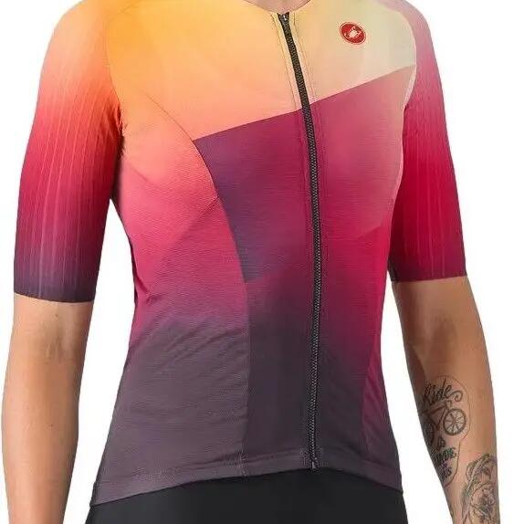 Top Castelli Free Speed 3 Femme Race Bleu Orange