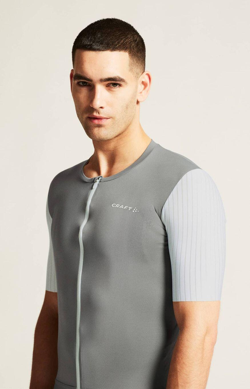 Maillot de manga corta Craft ADV Aero Beige/Blanco, hombre 2/7