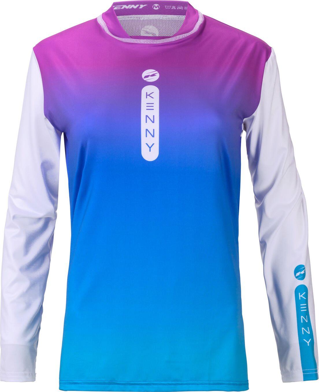 Maillot Manches Longues Kenny Charger Blanc/Bleu Femme 1/2