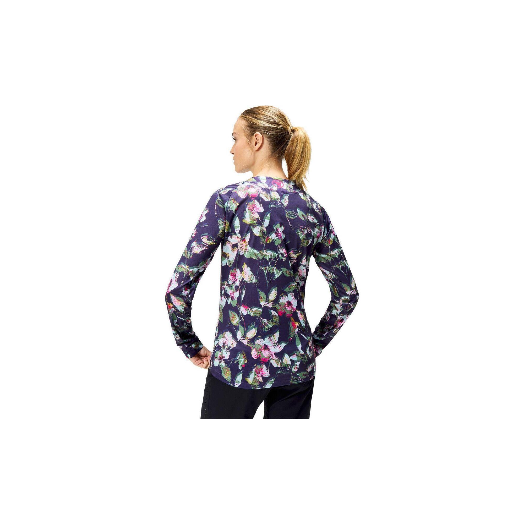 Bluză cu mâneci lungi pentru ciclism damă Endura Floral Ltd în culoarea bramble