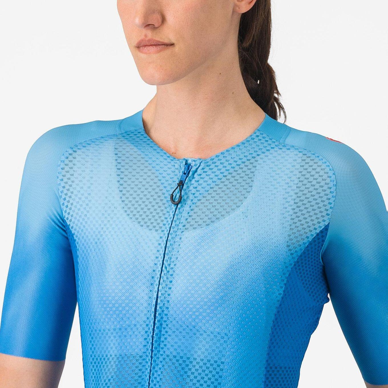Maillot à Manches Courtes Castelli Climber's A/C Femme Bleu 3/5