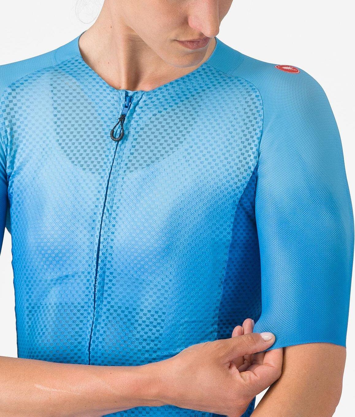 Maillot à Manches Courtes Castelli Climber's A/C Femme Bleu 5/5