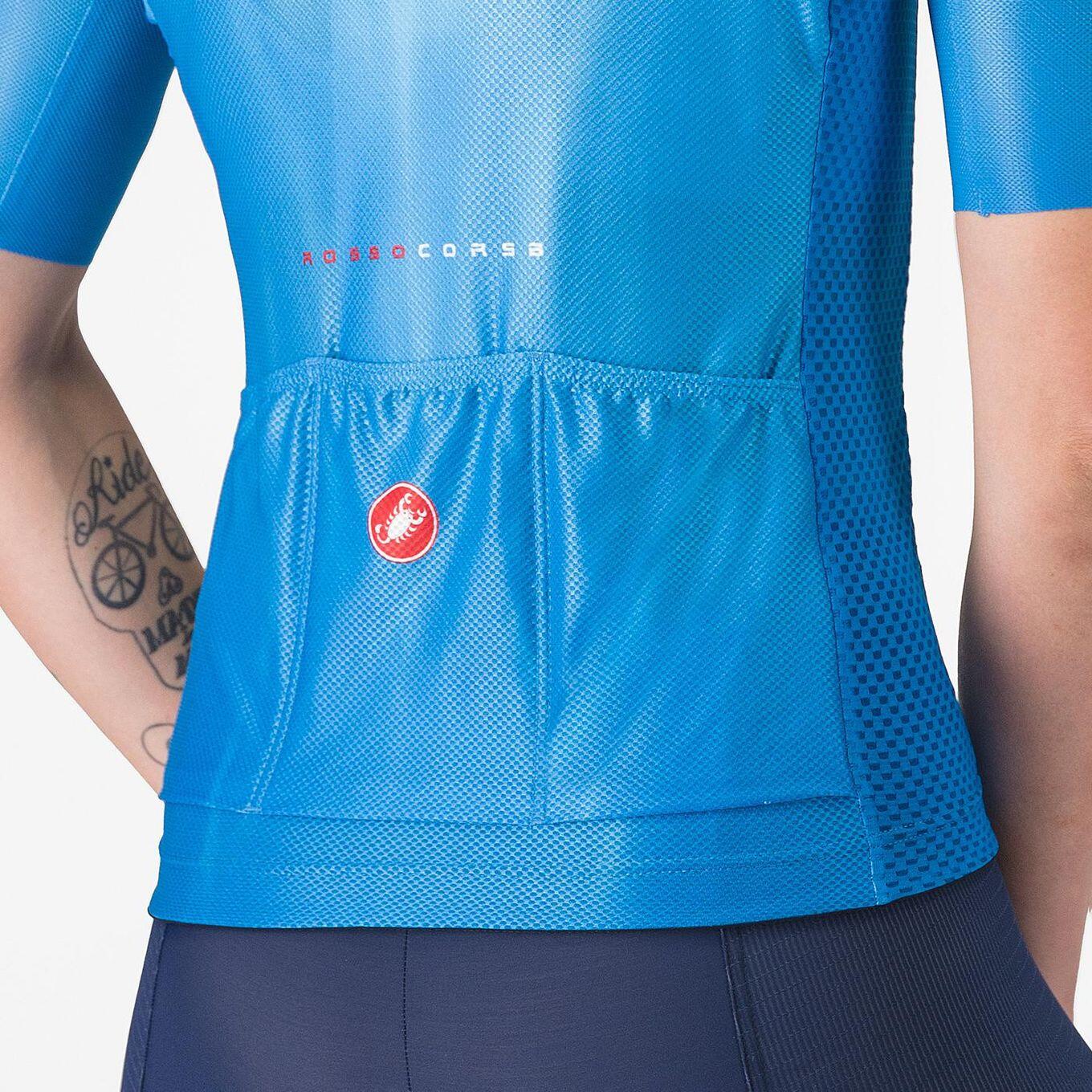 Maillot à Manches Courtes Castelli Climber's A/C Femme Bleu 4/5