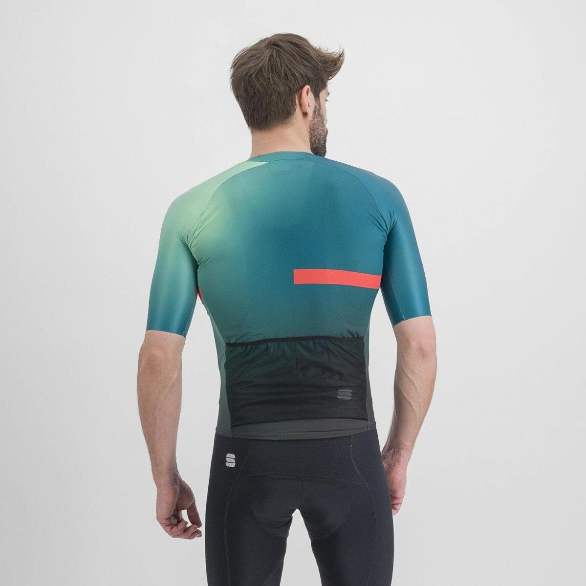 Maillot Sportful Bomber de manga corta Azul/Verde 2/5