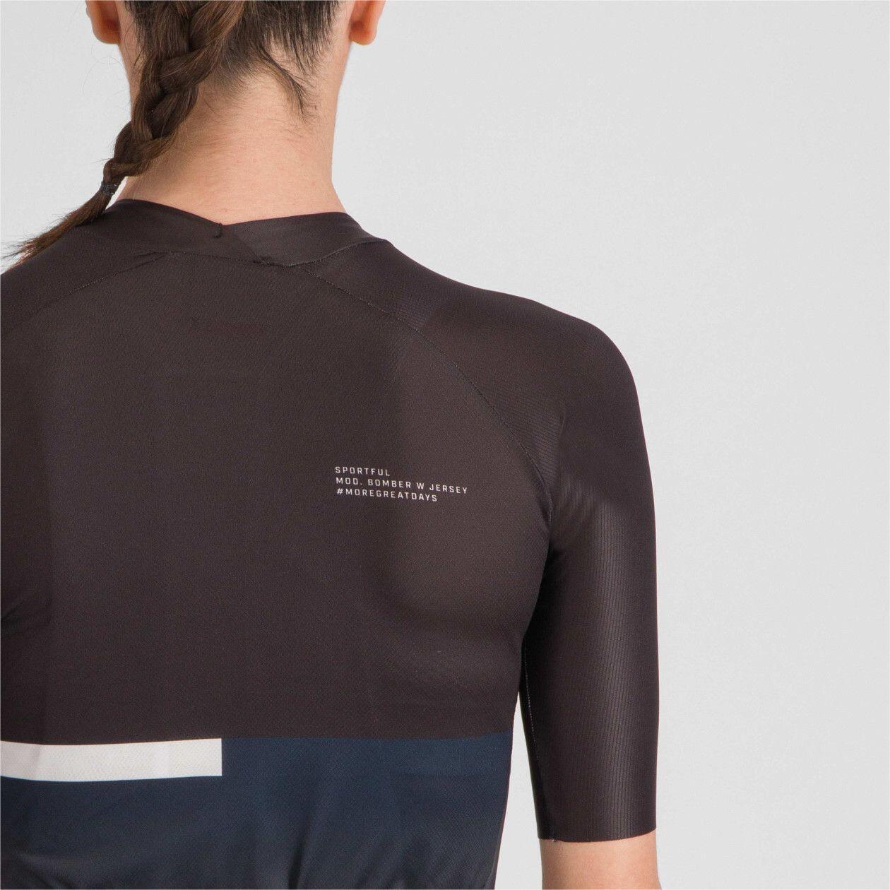 Maillot Manches Courtes Femme Sportful Bomber Noir/Blanc 5/7