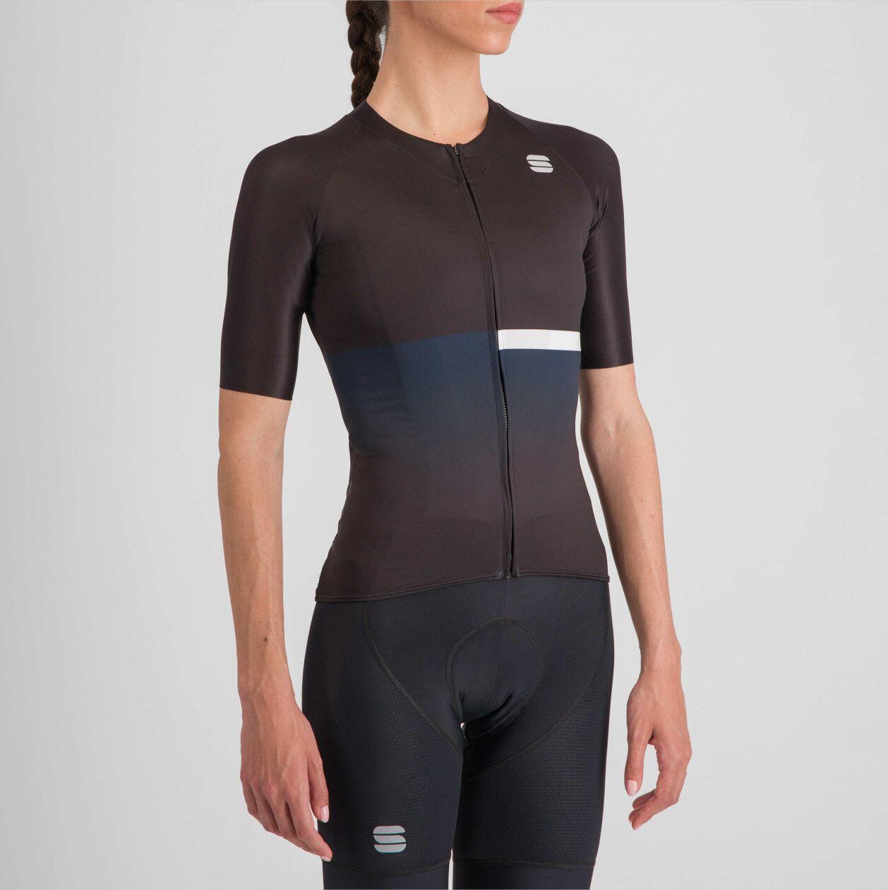 Maillot Manches Courtes Femme Sportful Bomber Noir/Blanc 4/7
