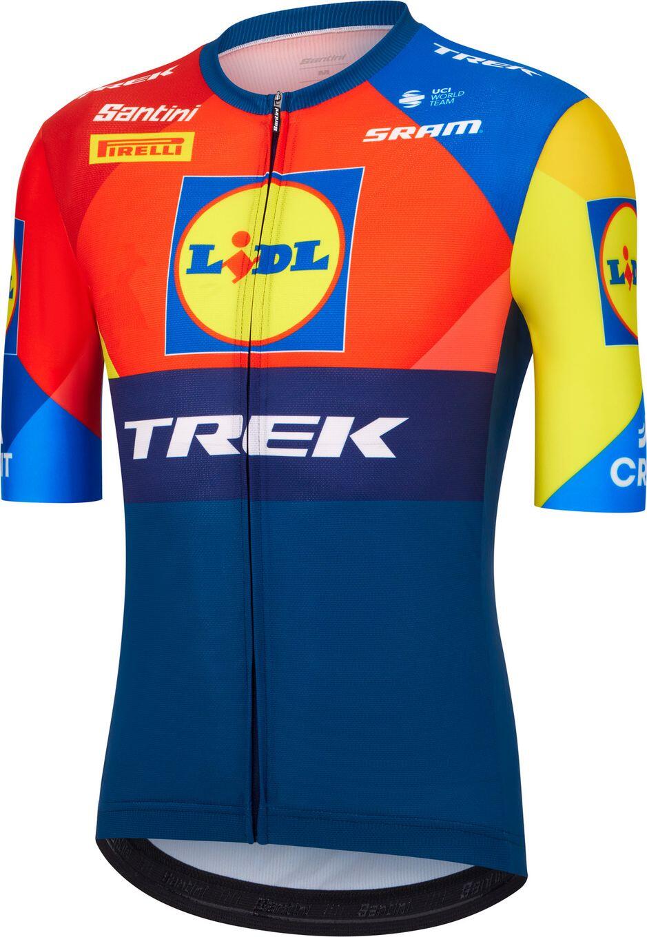 Herren Kurzarm Trikot Santini Team Lidl-Trek 2025 Blau 3/3