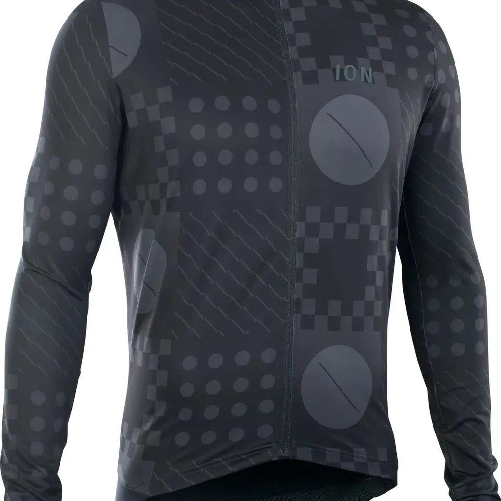 ION VNTR AMP Black Men's Long Sleeve Gravel Jersey
