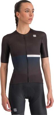 Sportful bomber women's jersey met korte mouwen zwart/wit