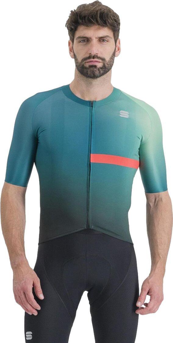 Maillot Sportful Bomber de manga corta Azul/Verde 1/5