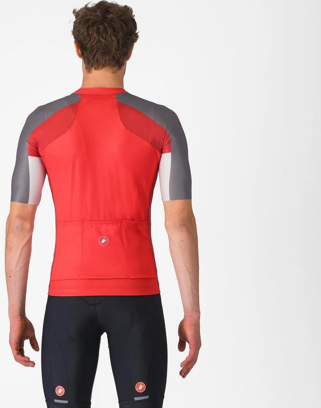 Castelli Entrata 6 Maglia a maniche corte da uomo Rosso Grigio 2/5
