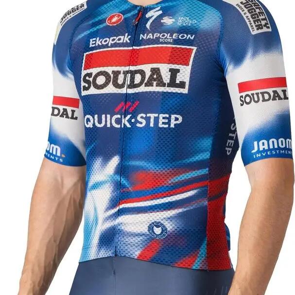Castelli Climber's A/C Soudal Quick-Step 2025 Short Sleeve Jersey Blue