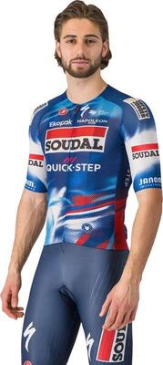 Castelli climber's a/c soudal quick-step 2025 jersey met korte mouwen blauw
