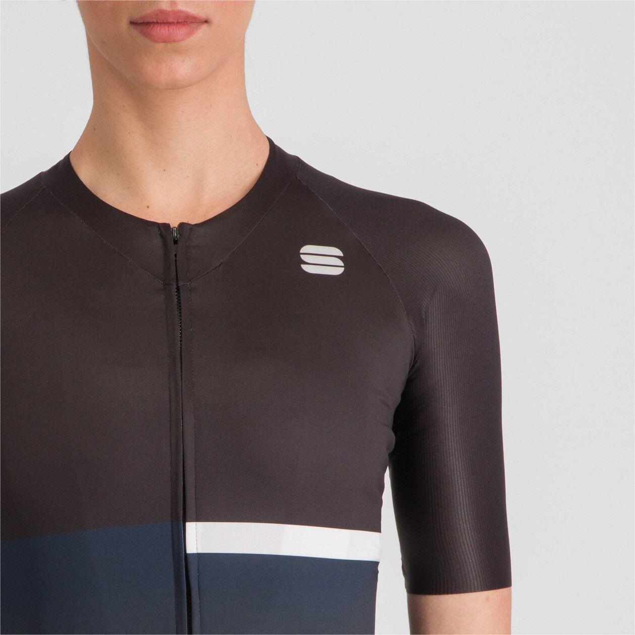 Maillot Manches Courtes Femme Sportful Bomber Noir/Blanc 6/7