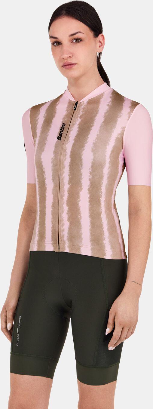 Damen Kurzarm Trikot Santini Bambu Rosa 2/4