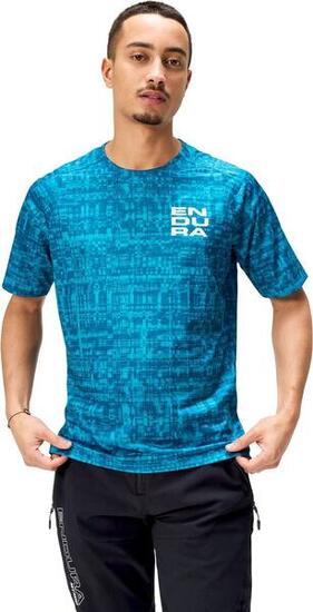 T-Shirt Manches Courtes Homme Endura Grid Edition Limitée Bleu