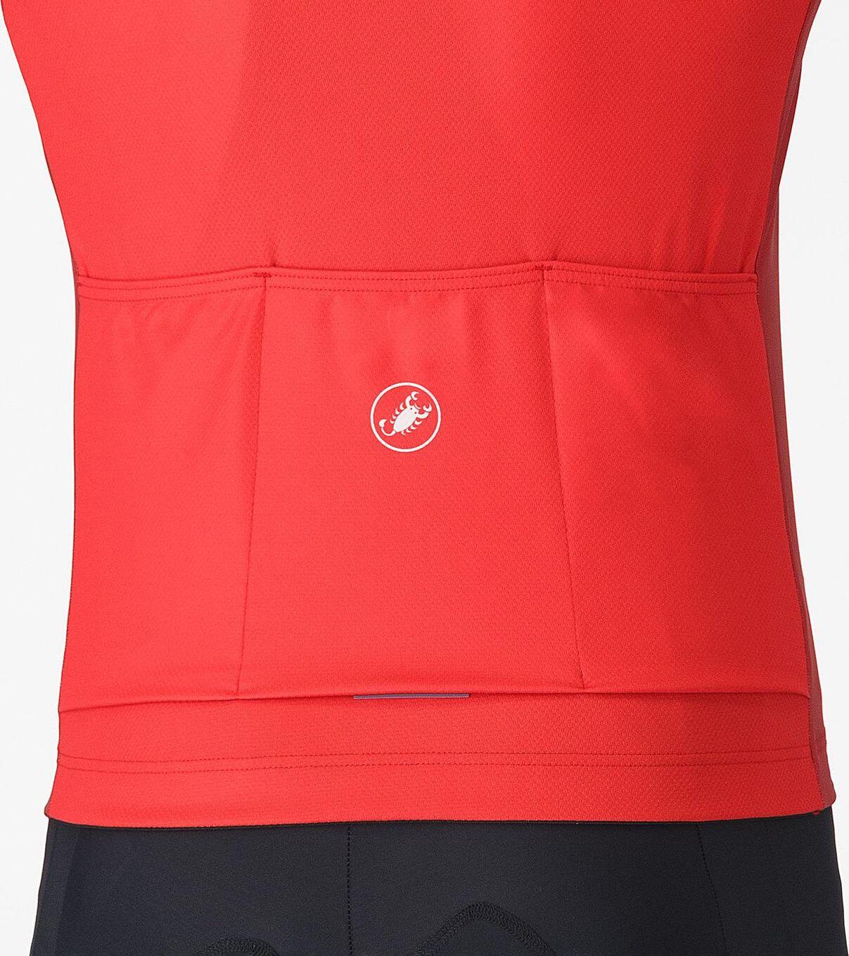 Castelli Entrata 6 Maglia a maniche corte da uomo Rosso Grigio 4/5