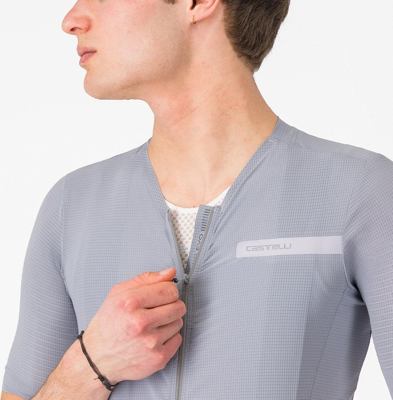 Maillot Manches Courtes Castelli Premio Evo Gris 3/6