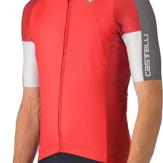 Castelli Entrata 6 Men's Short Sleeve Jersey Red Grey