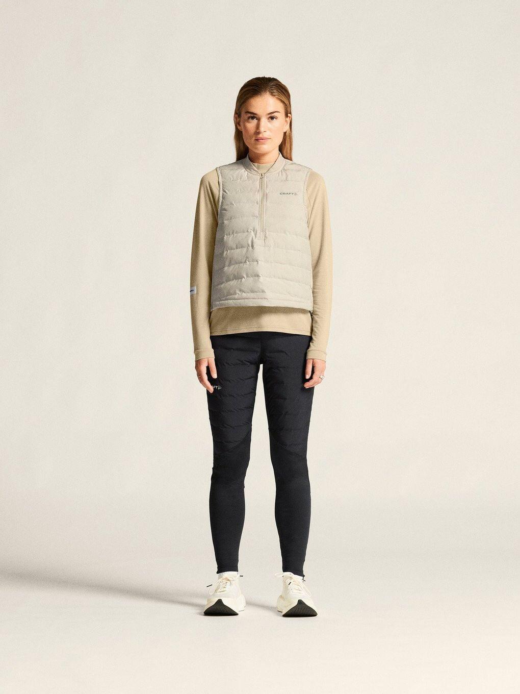 Damesmarcel SubZ Beige Mouwloos 1/2 Rits Vest 5/7