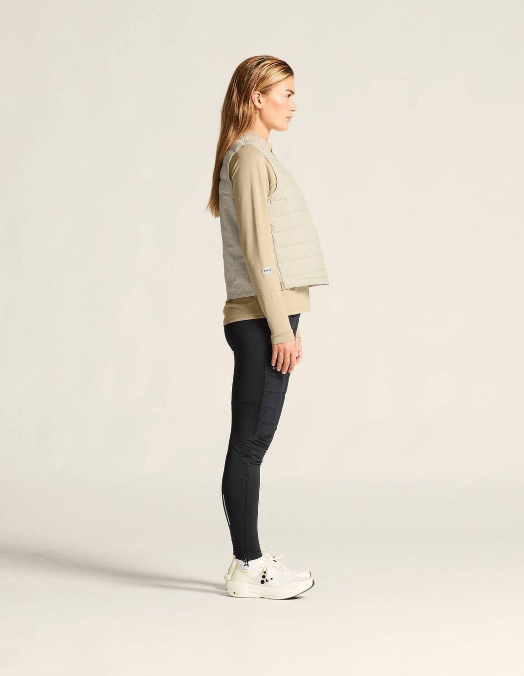 Damesmarcel SubZ Beige Mouwloos 1/2 Rits Vest 6/7