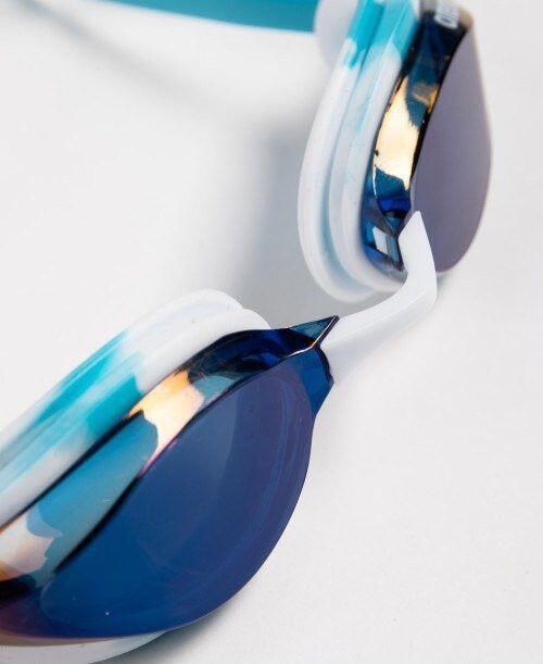 Lunettes de natation verres miroirs Arena Python Mirror Bleu/Blanc 5/7
