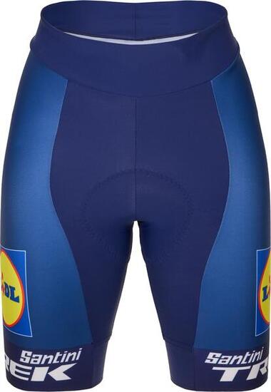 Cuissard Court Sans Bretelles Femme Santini Team Lidl-Trek 2025 Bleu