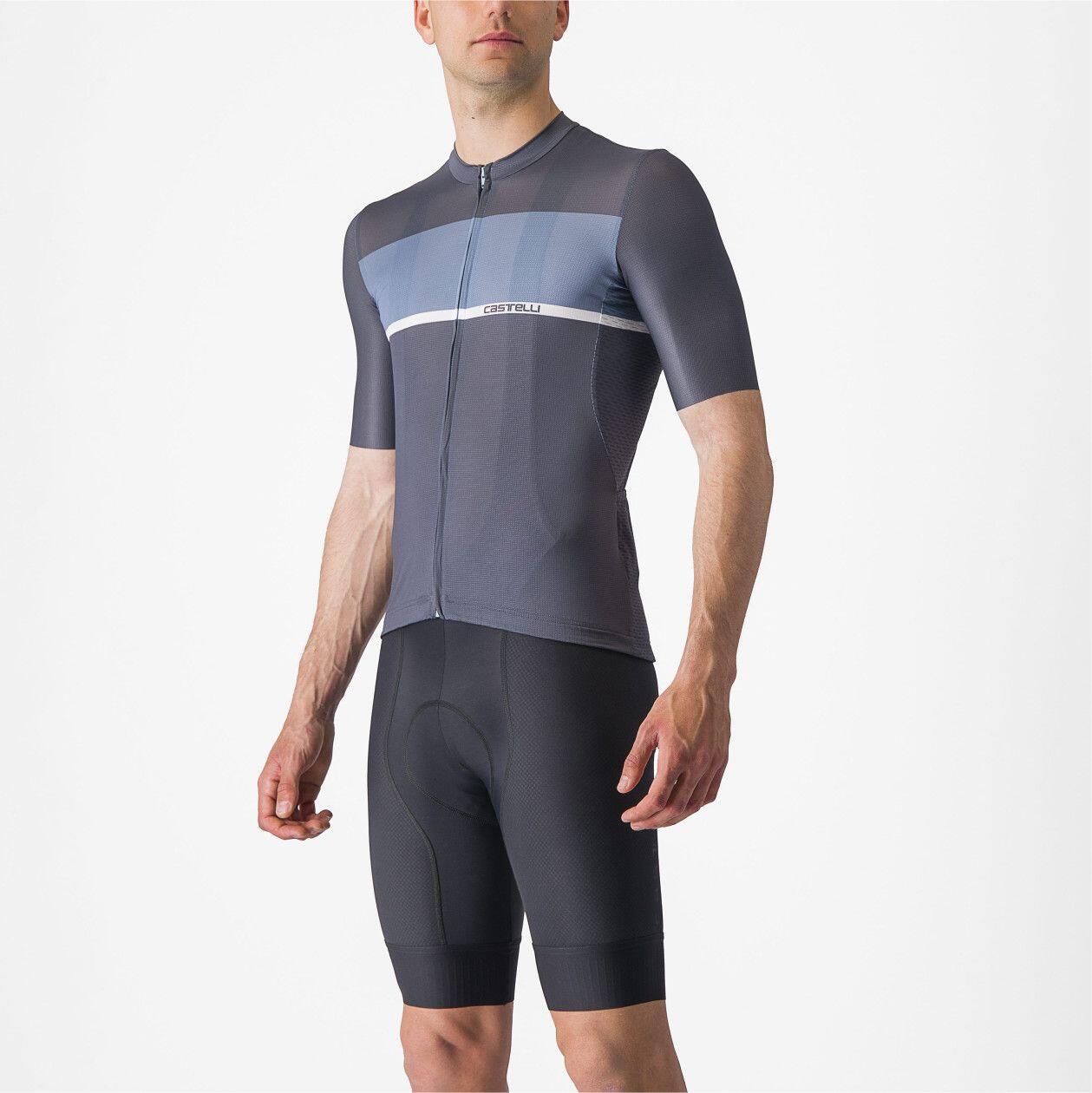 Castelli Tradizione Kurzarm Trikot Blau/Grau 3/7